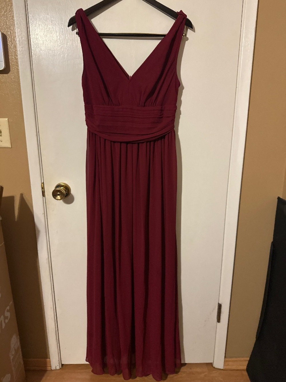 Burgundy gown
